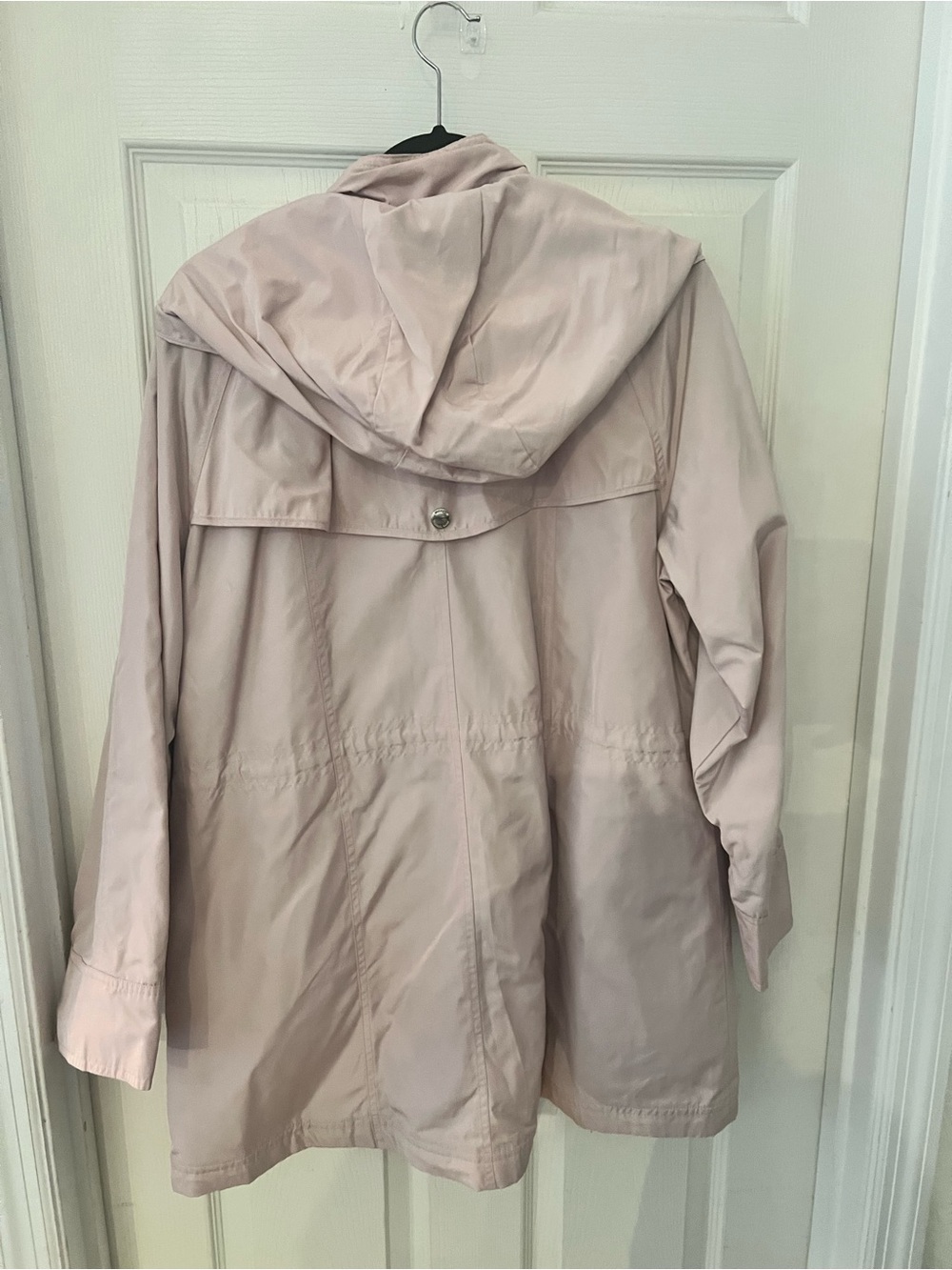 MICHAEL KORS Light Pink Women's  Cinched Waist Lightweight Hooded Jacket size XL - Picture 2 of 5